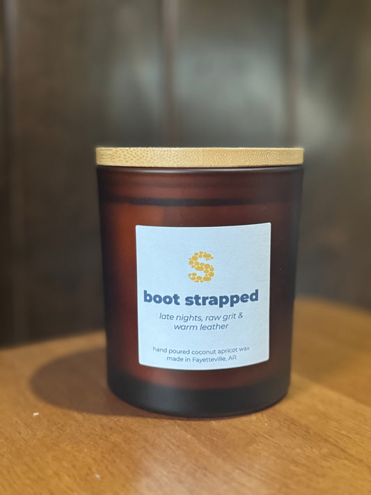 Boot Strapped Candle (Leather & Labdanum)