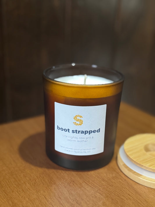 Boot Strapped Candle (Leather & Labdanum)